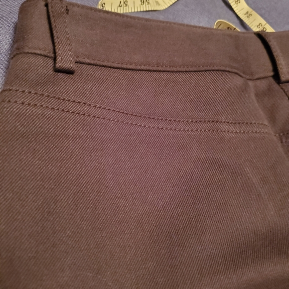 Navy twill THEORY flared pants - Picture 3 of 6